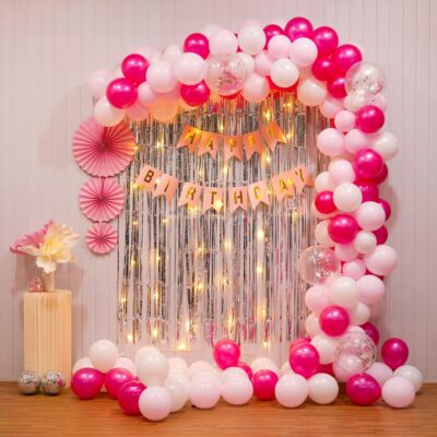 Simple Pink Birthday Decor