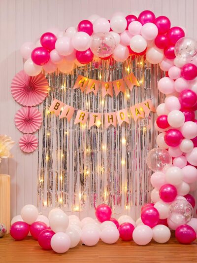 Simple Pink Birthday Decor