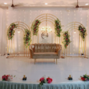 Triple Golden Arch Engagement Stage decor – Bangalore