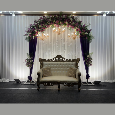 Royal Purple Arch Engagement Decor – Bangalore
