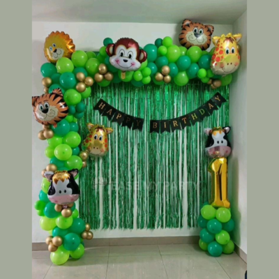Playful Jungle Safari Theme Birthday Decoration – Bangalore