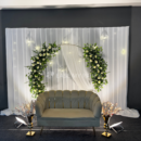 Modern White Rose Floral Engagement decor – Bangalore