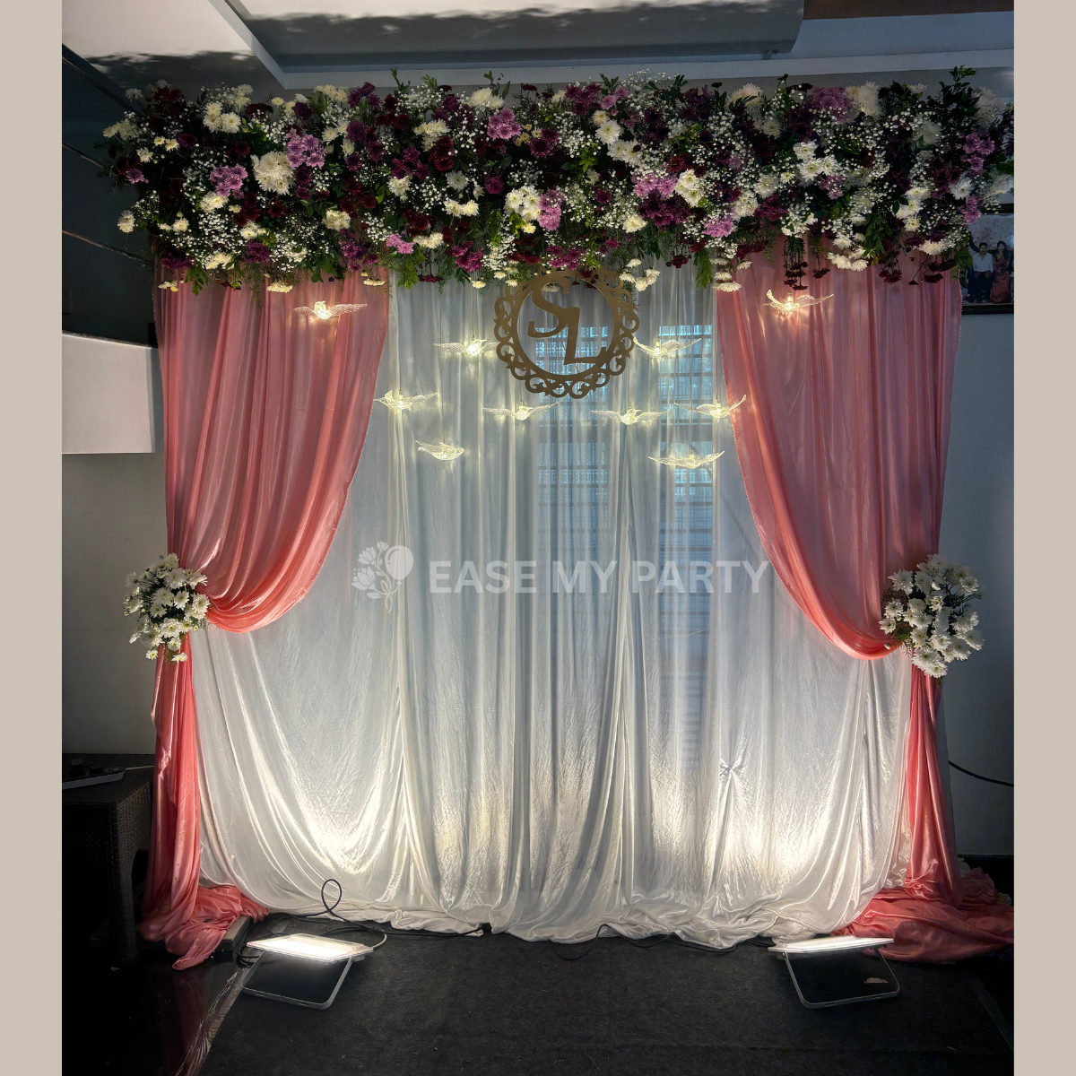 Classic Pastel Pink Engagement Decor – Bangalore