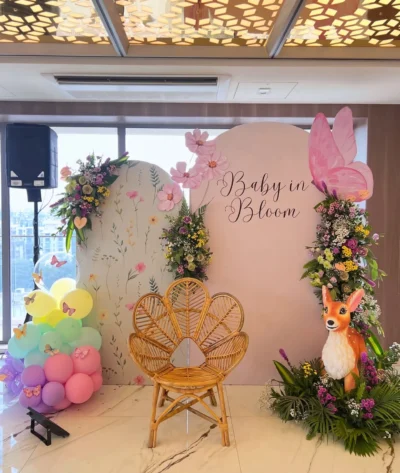 Whimsical Baby in Bloom Butterfly Theme Baby Shower Decoration - Bangalore