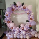 Baby Shower Balloon Arch Decoration at Home in Bangalore | Pink & Lavender Baby Shower Decor
