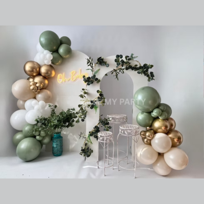 Premium Sage Green Baby Shower Decoration in Bangalore