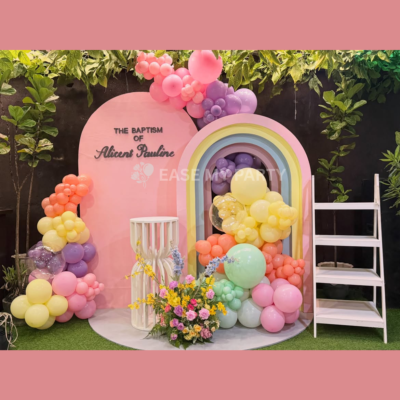 Pastel Rainbow Birthday & Baptism Decoration in Bangalore